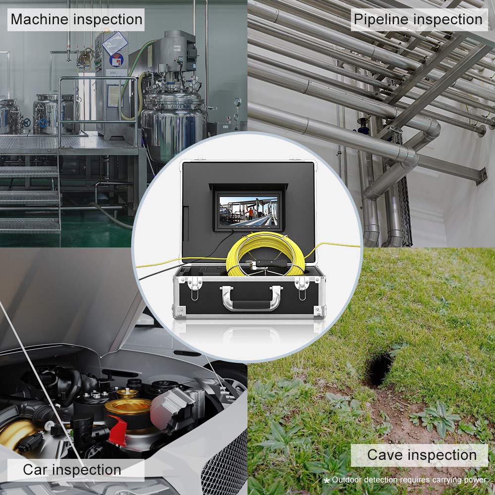 65ft WiFi Waterproof IP68 HD 1080P Sewer Camera I4054