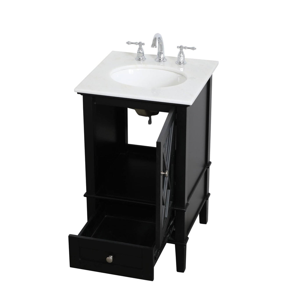 Grey Vanity Cabinet Set with Marble Top S475576