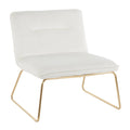Cream Velvet Accent Chair P9008