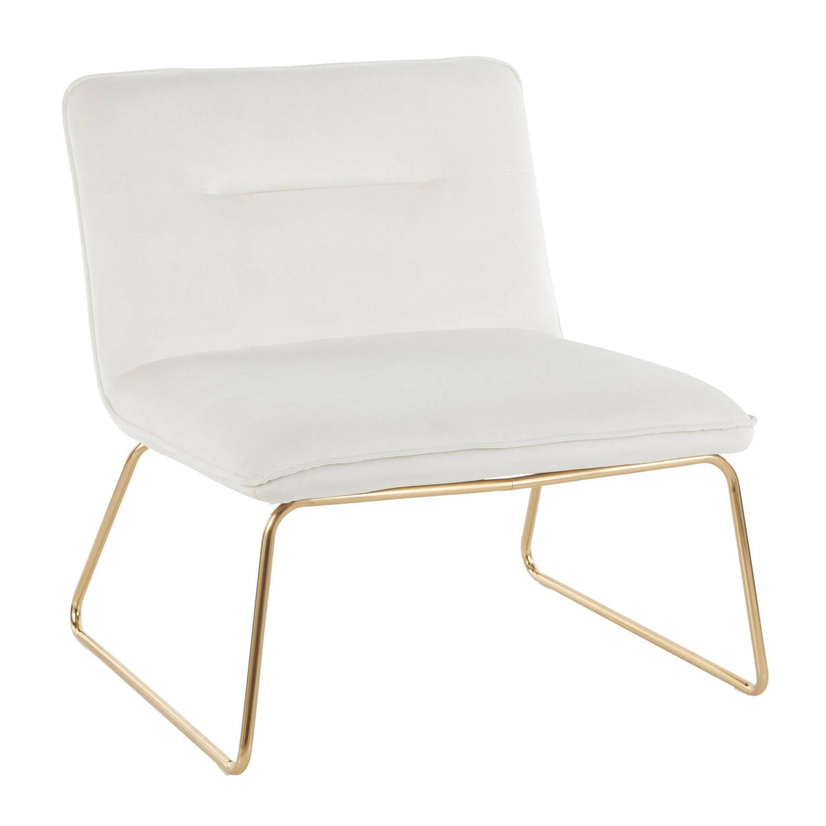 Cream Velvet Accent Chair P9008