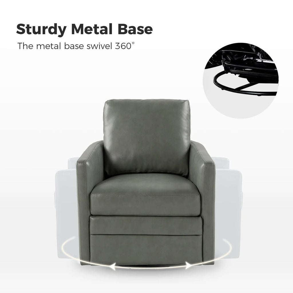 Set of 2 Curved Barrel Swivel Chair with Metal Base P887