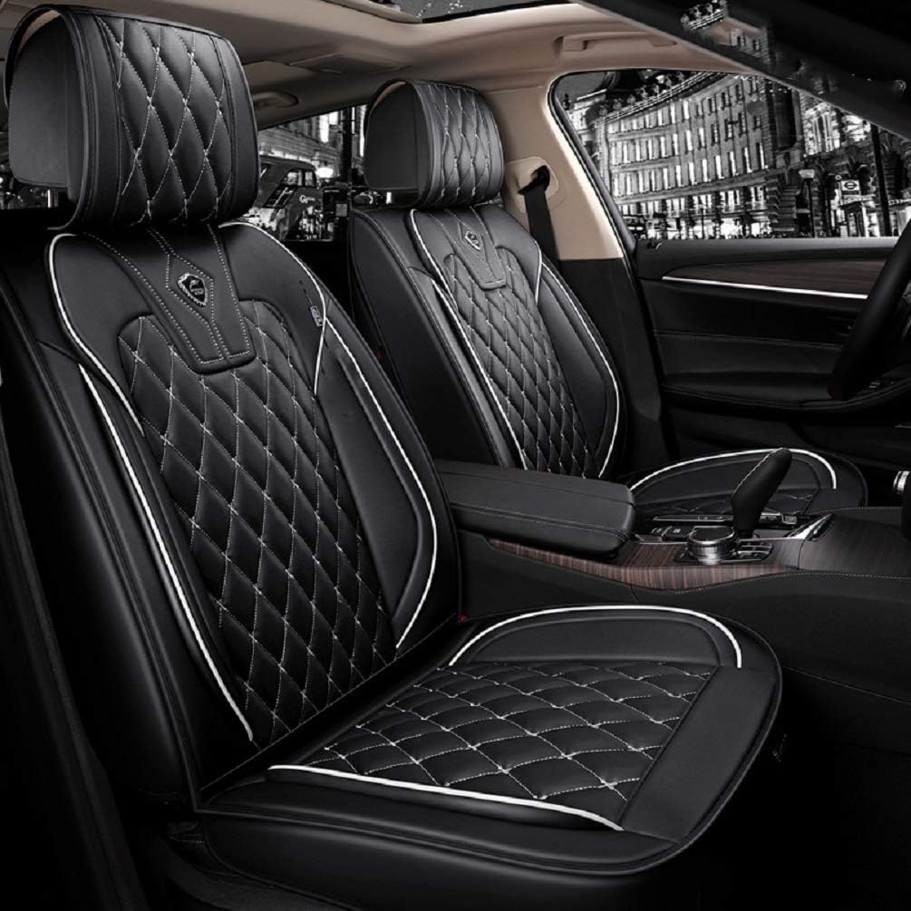 Blue PU Leather Car Seat Covers Full Set N99779