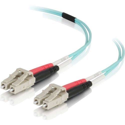 Aqua 10m LC-LC Duplex Multimode OM4 Fiber Cable O1170