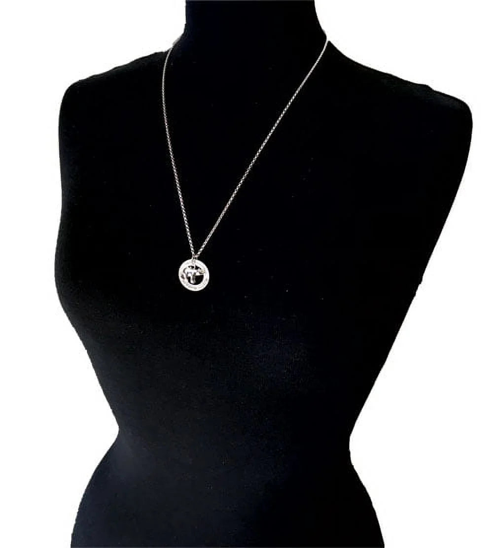 Clear Crystal Lightning Bolt Ring Necklace T83044