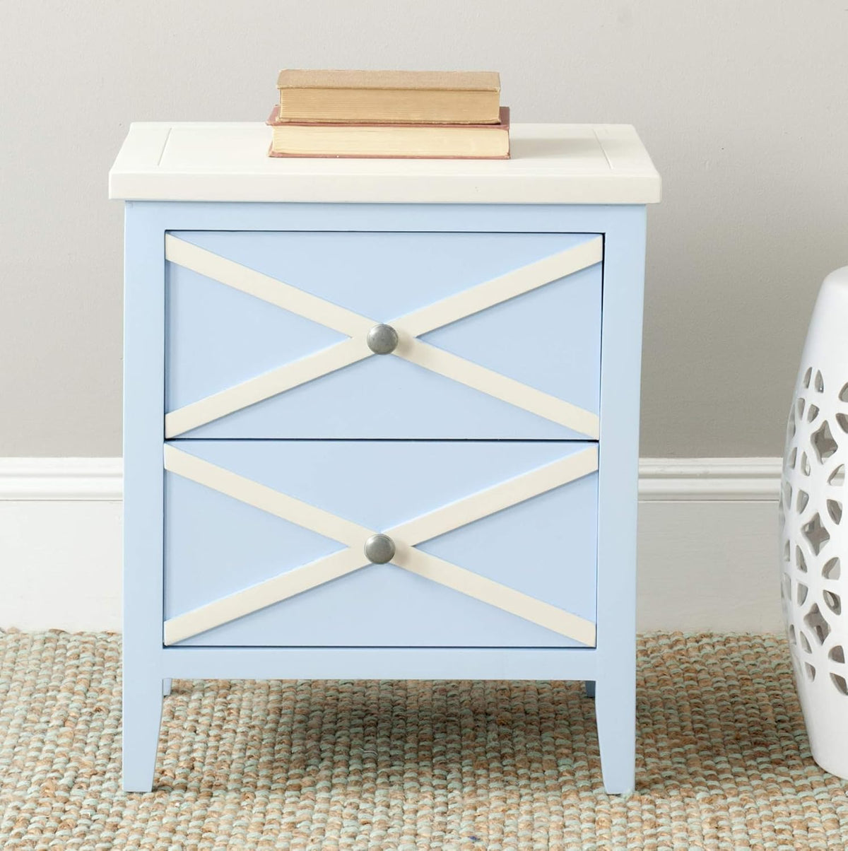 Lime Green 2-Drawer Side Table I303755