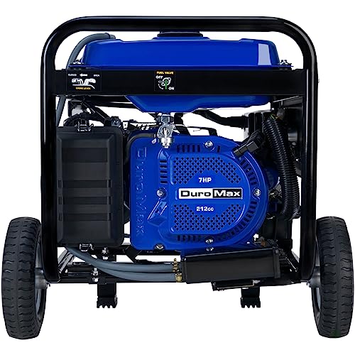 Blue Black Gas Powered Portable Generator 4400 Watt Electric Start K235698