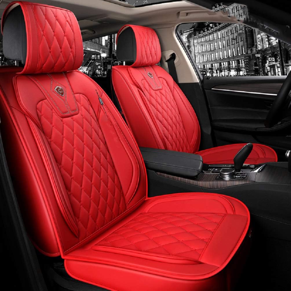 Blue PU Leather Car Seat Covers Full Set N99779