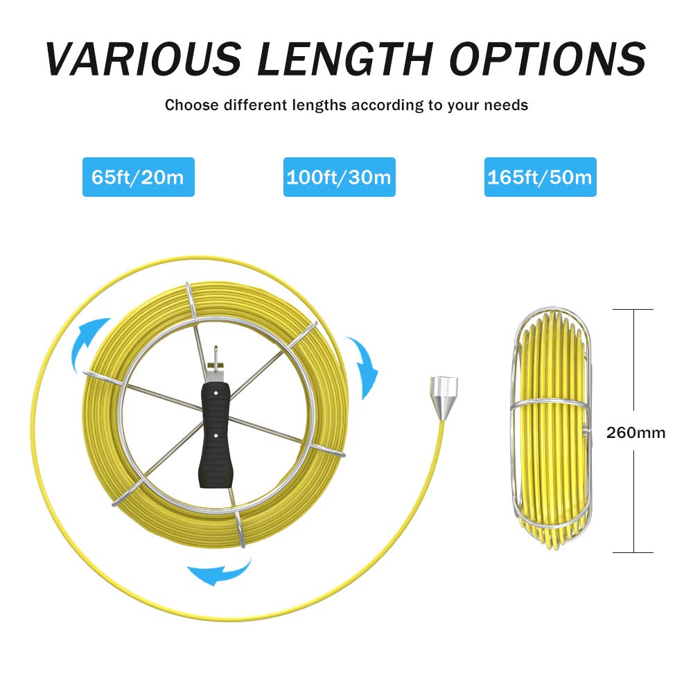 65ft WiFi Waterproof IP68 HD 1080P Sewer Camera I4054
