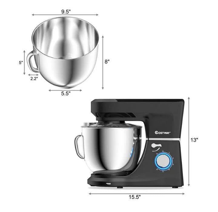 7.5 qt 6 Speed Black Stand Mixer H6666