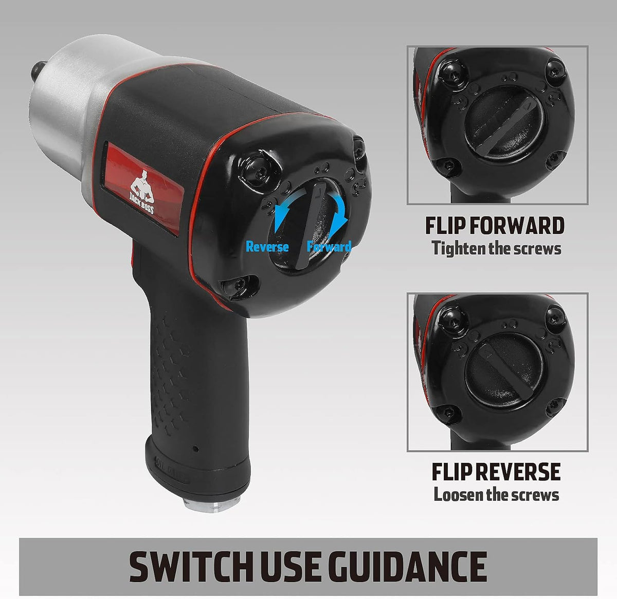 1/2-Inch Drive Air Impact Wrench with 8 Sockets & Case S68686