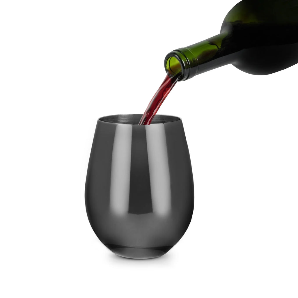 Stemless Wine Glasses Stainless Steel Black 18 Oz J5119