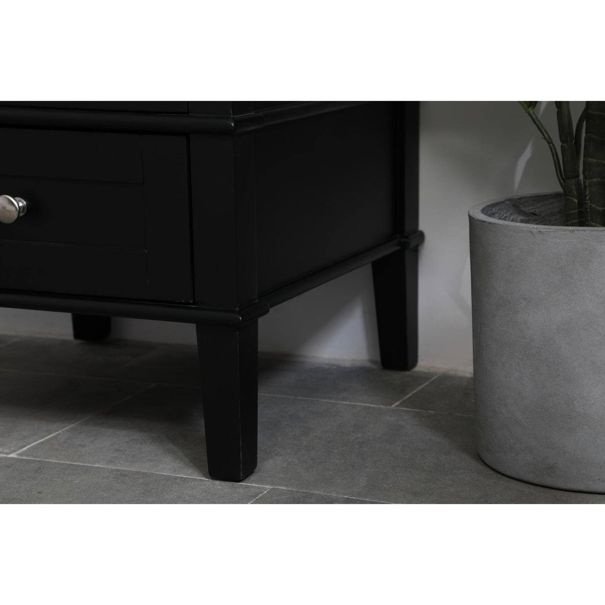 Grey Vanity Cabinet Set with Marble Top S475576