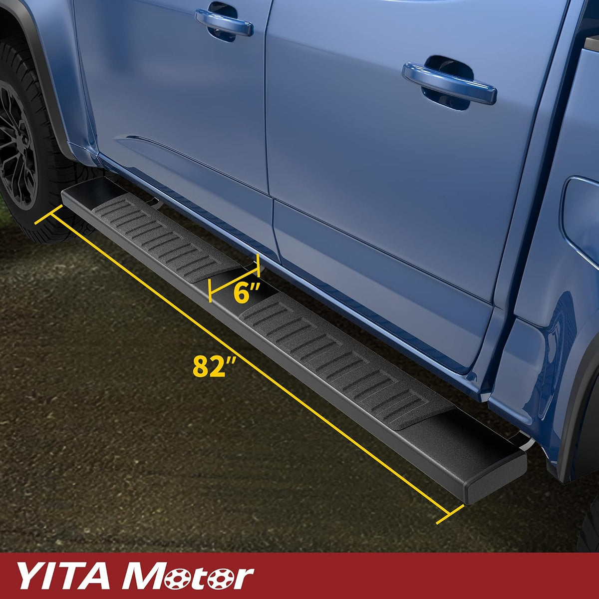Black Aluminum Running Boards Side Steps C91330
