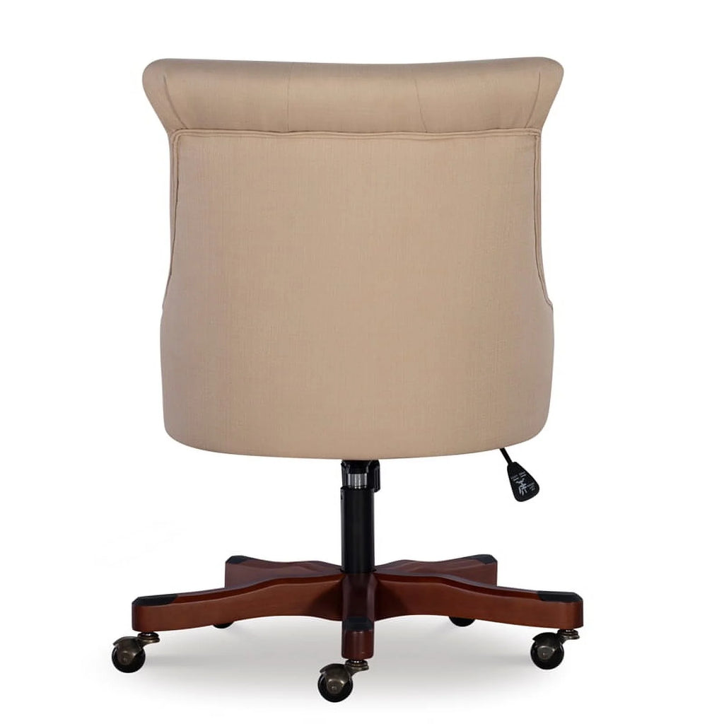 Wood Upholstered Office Chair Beige U248