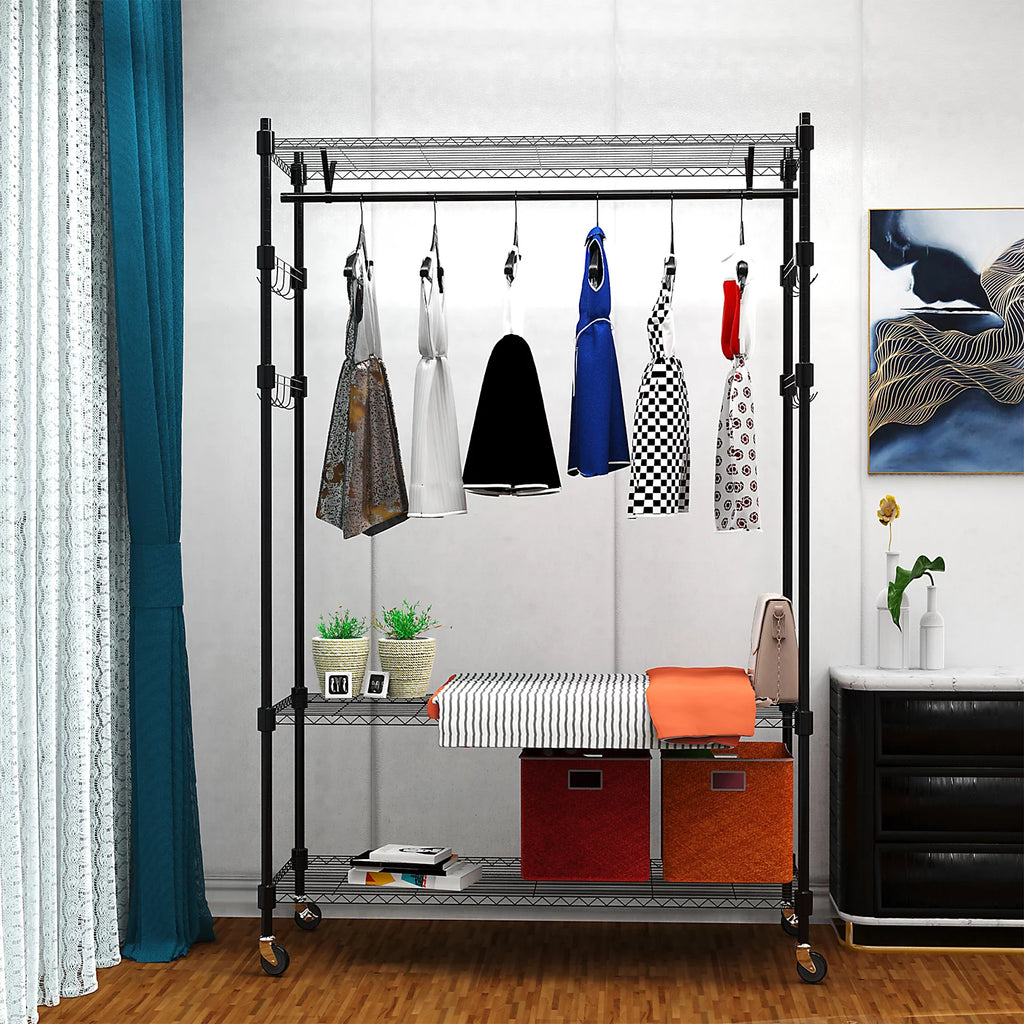 Heavy Duty Clothing Garment Rack with Shelves L103