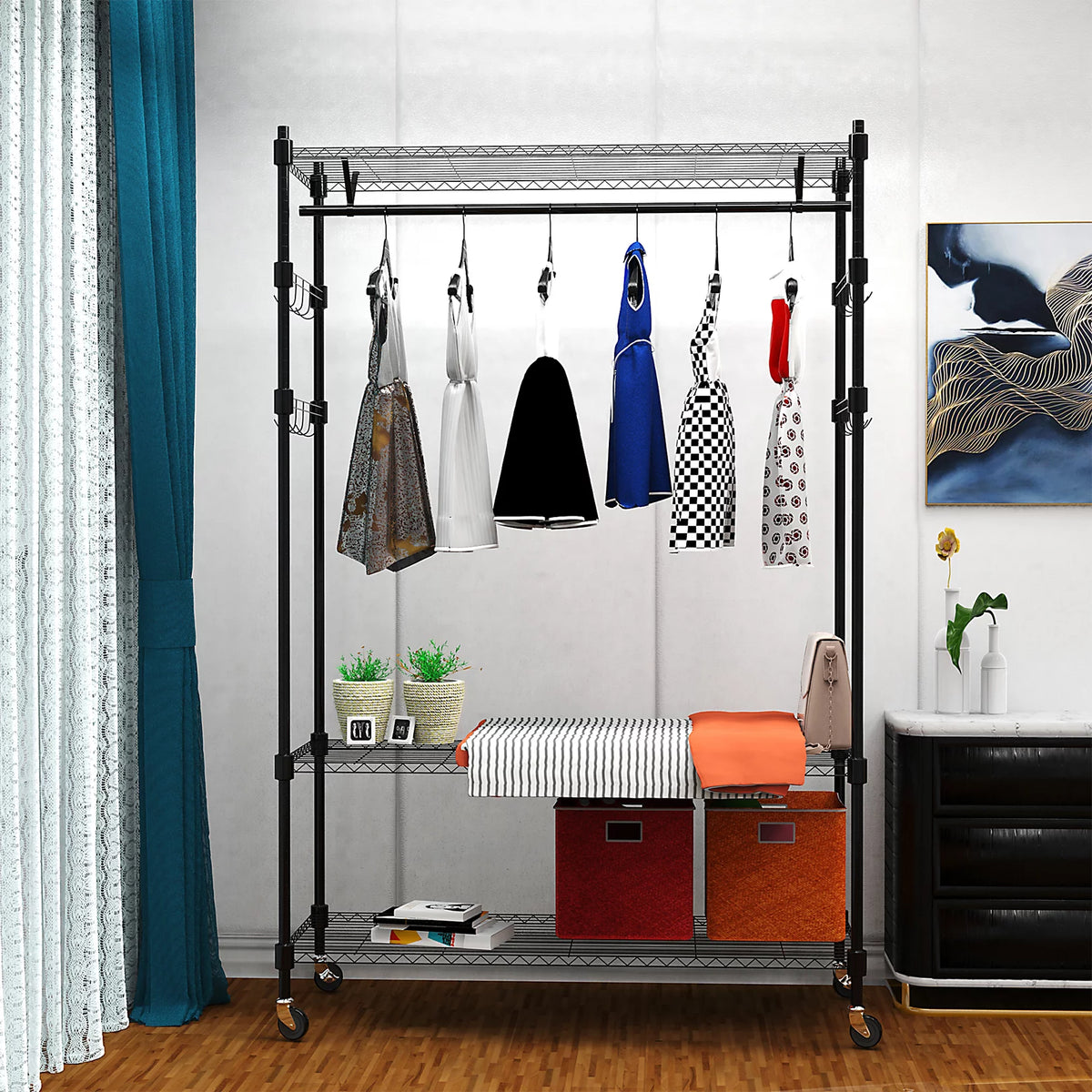 Heavy Duty Clothing Garment Rack with Shelves L103