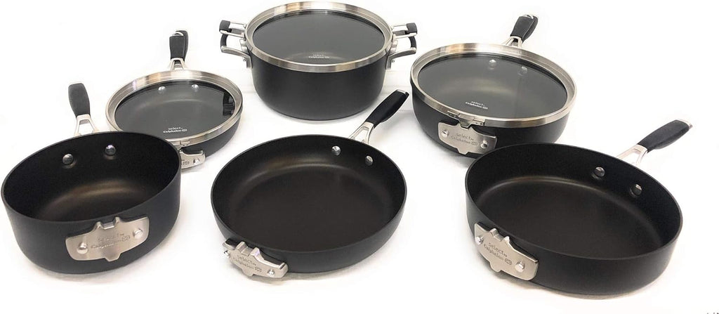 9pc Hard-Anodized Nonstick Cookware Set O19343
