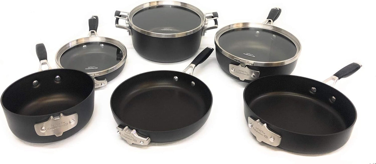 9pc Hard-Anodized Nonstick Cookware Set O19343