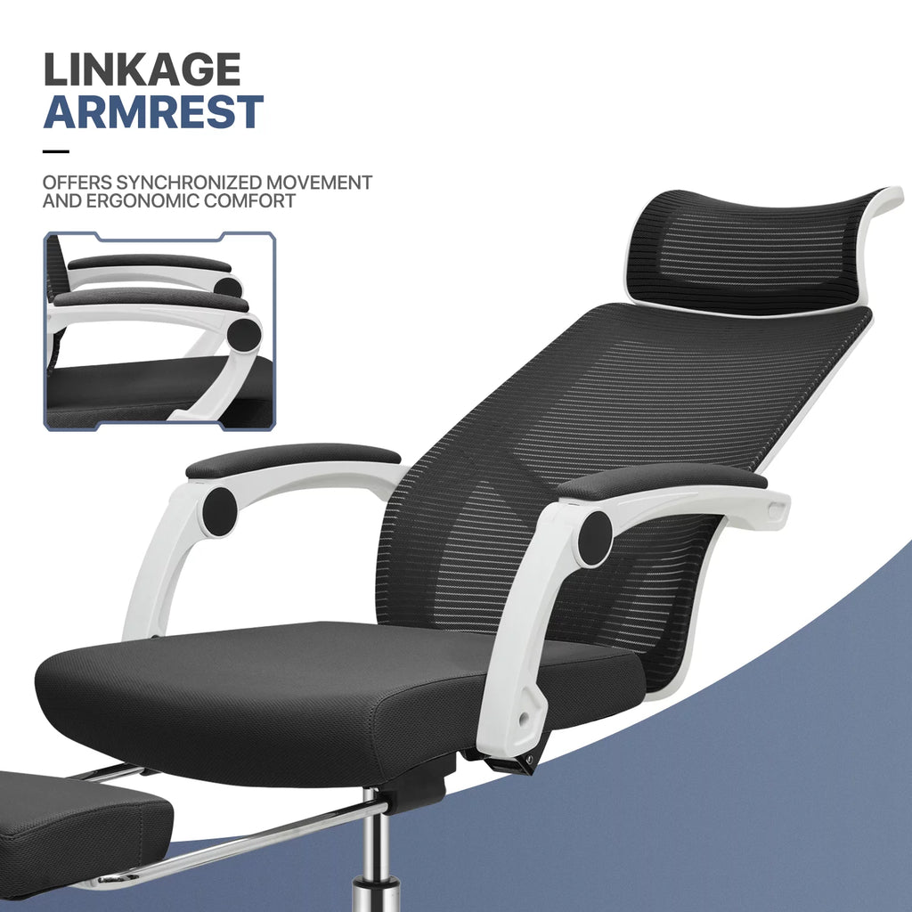 Black Computer Desk and Chair Set with Bookshelf S898