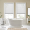 Faux Wood Cordless Shade in White K90147