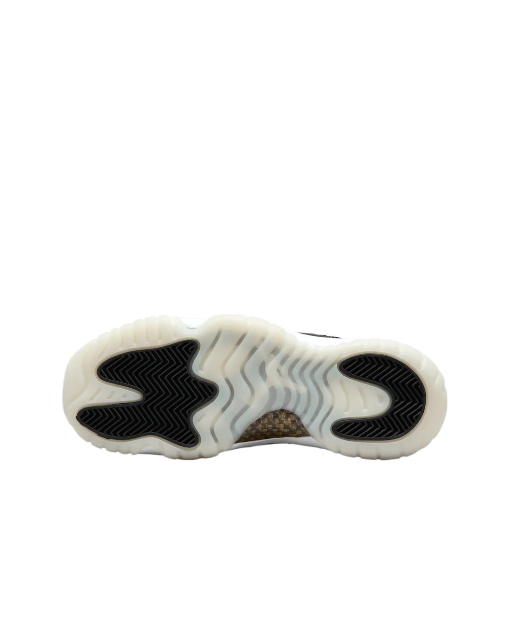 White Metallic Gold-Black Retro Sneaker C811