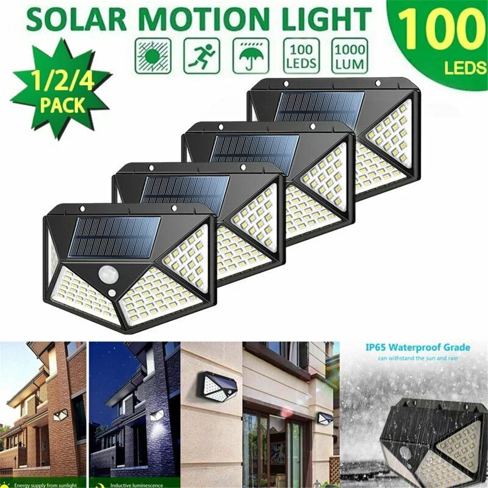 4PCS Solar Wall Light PIR Motion Sensor Waterproof A361849