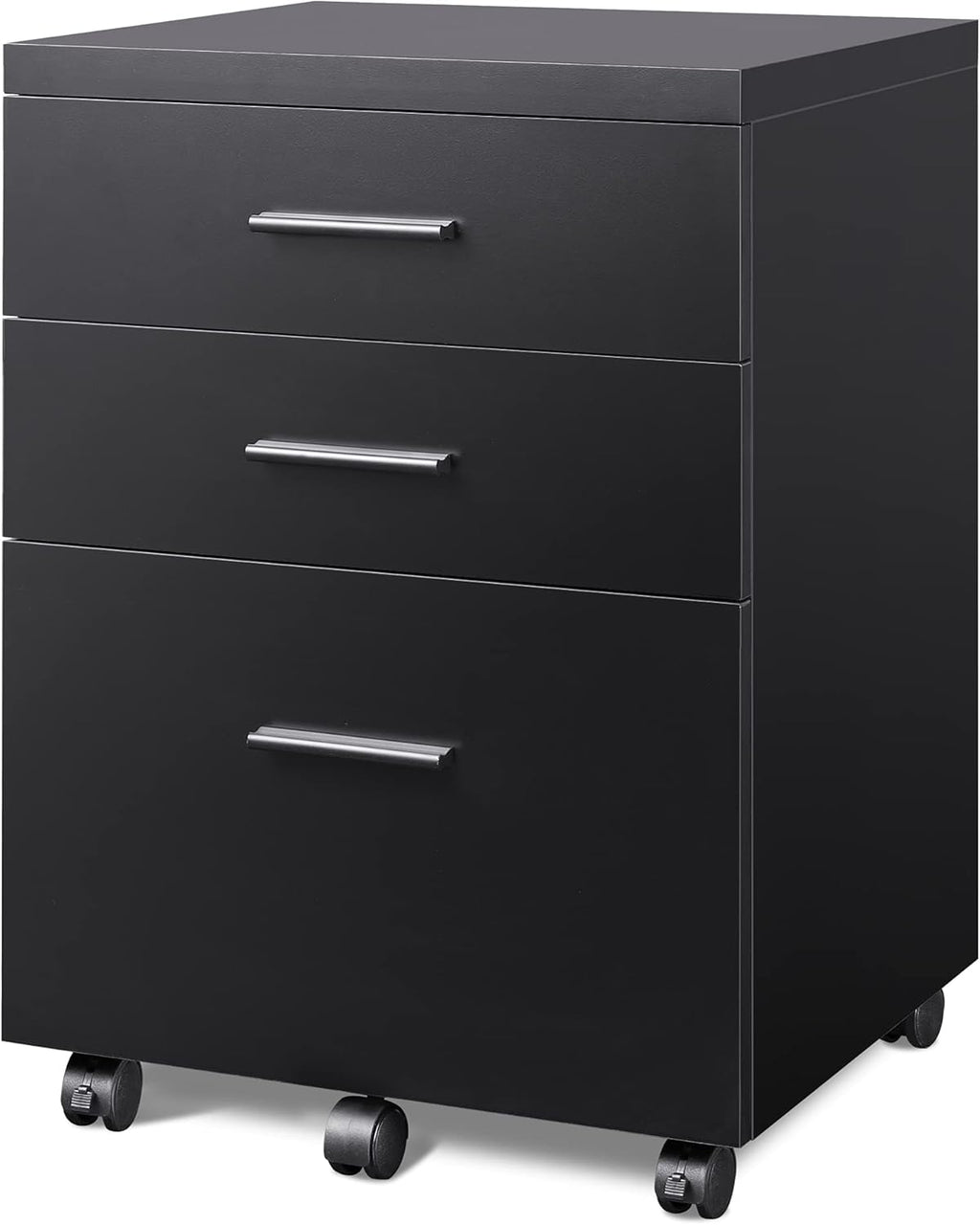 Black 3 Drawer Wood Lateral File Cabinet V714