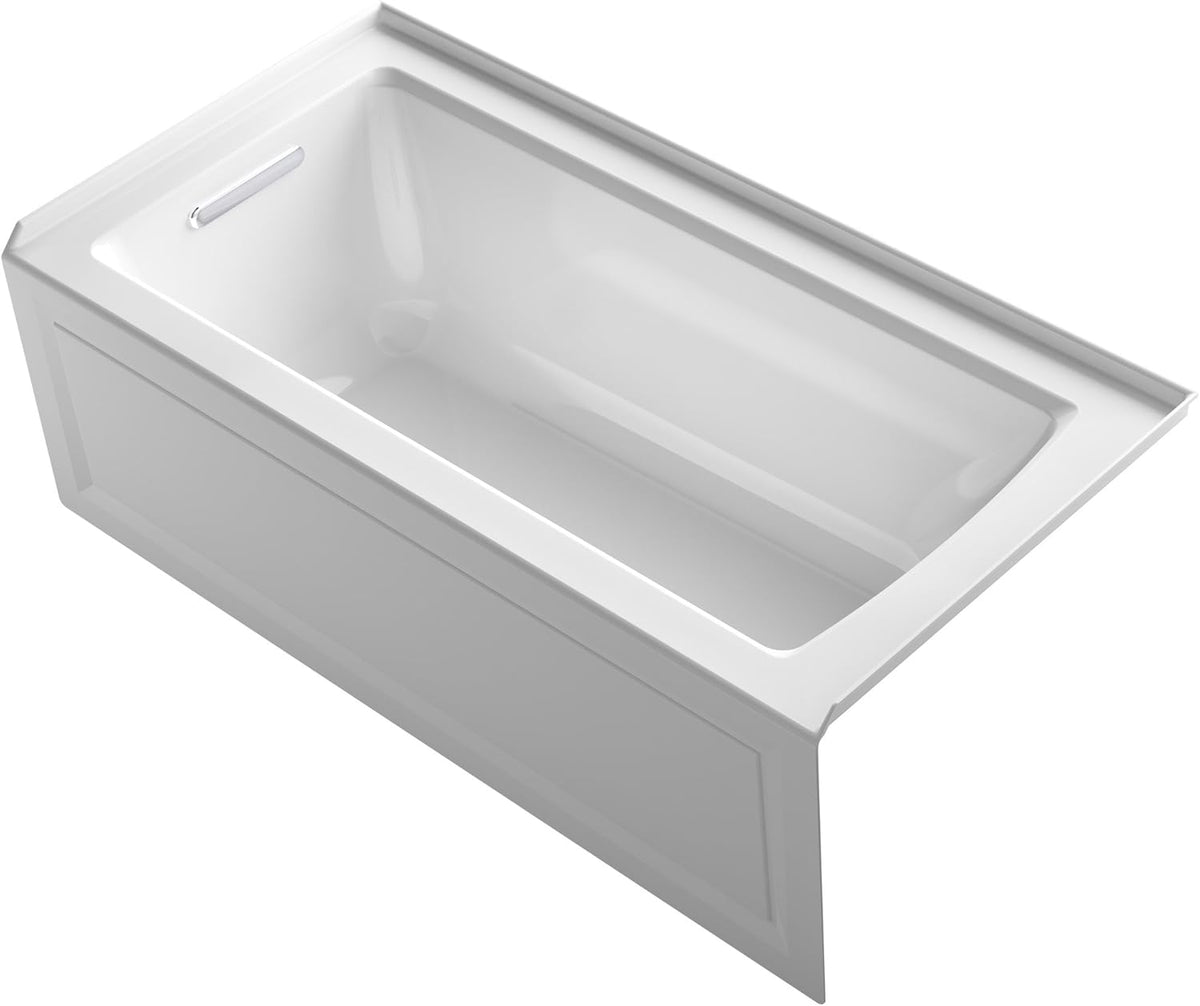 60" x 30" White Alcove Bath with Integral Apron R8595