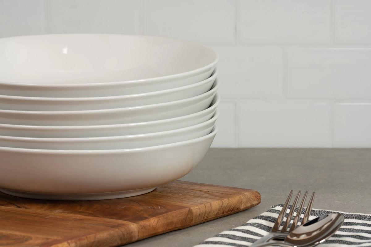 White 36 Oz Pasta Dinner Bowl Set of 6 F1718