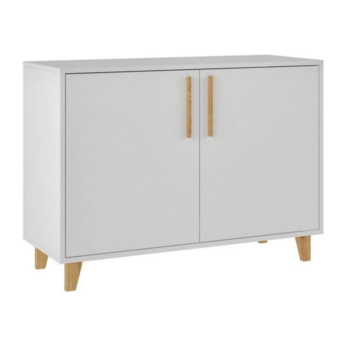 White Double Side Cabinet with 2 Shelves J9278