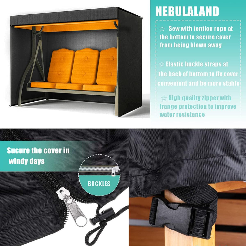 Waterproof 3 Seater 600D Heavy Duty Swing Cover F832