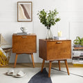 Acorn Wood Nightstand with USB Ports J66327