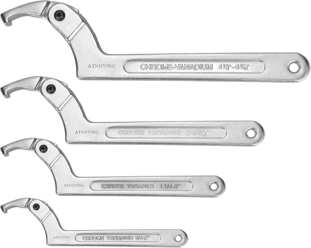 4 pcs Adjustable Spanner Wrench Set E615059