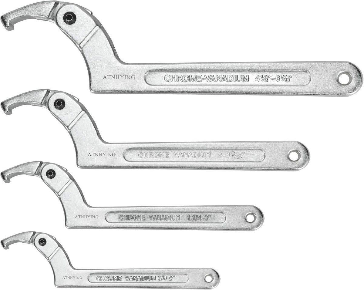 4 pcs Adjustable Spanner Wrench Set E615059