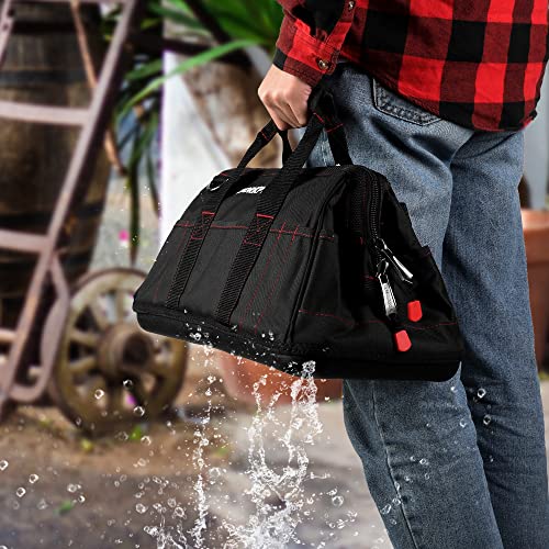 16-inch Wide Mouth Tool Storage Bag with Water Proof Rubber Base M437754