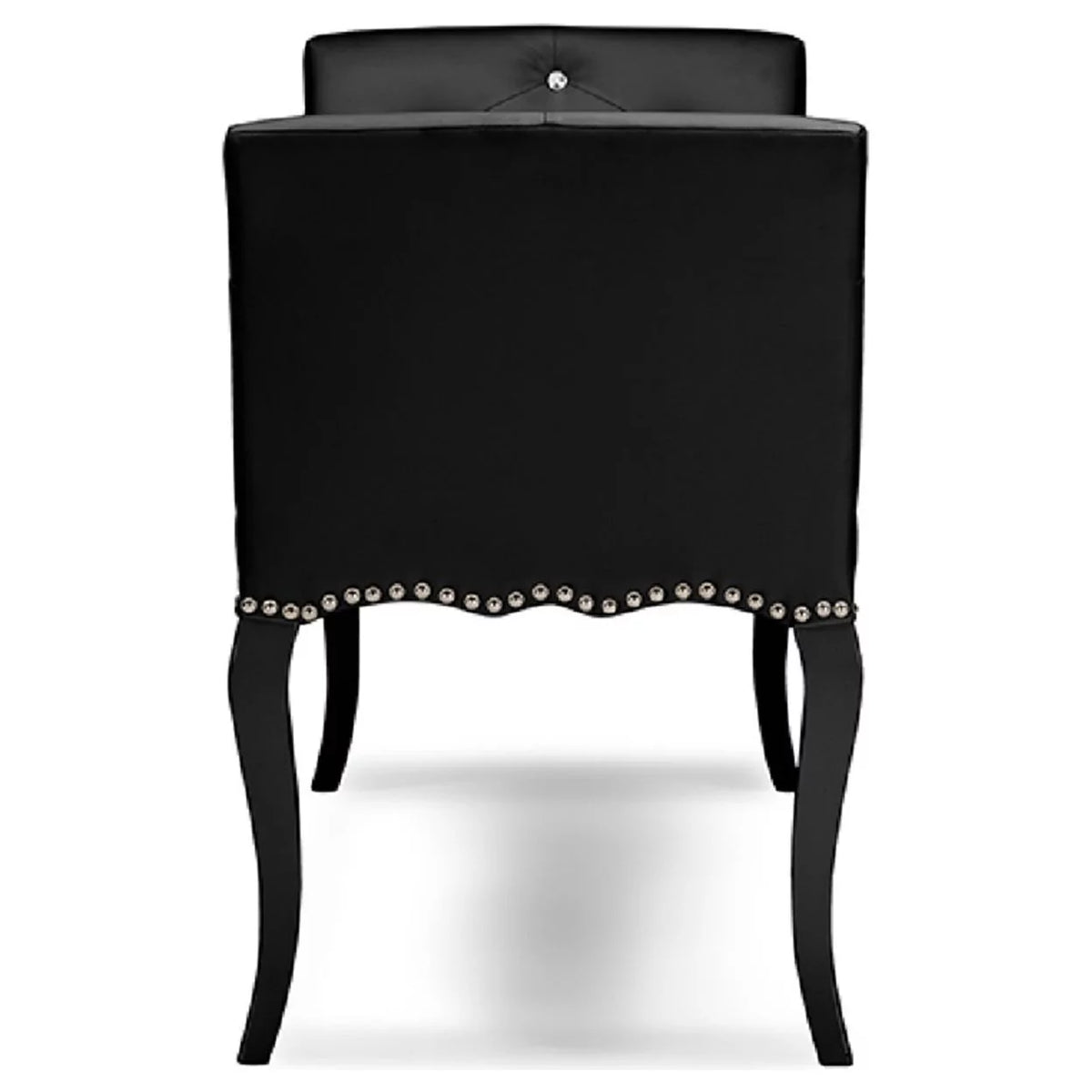 Black Faux Leather Seating Bench M1886