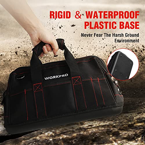 16-inch Wide Mouth Tool Storage Bag with Water Proof Rubber Base M437754