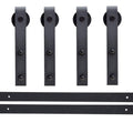 Matte Black Sliding Door Hardware 2-Set R66441