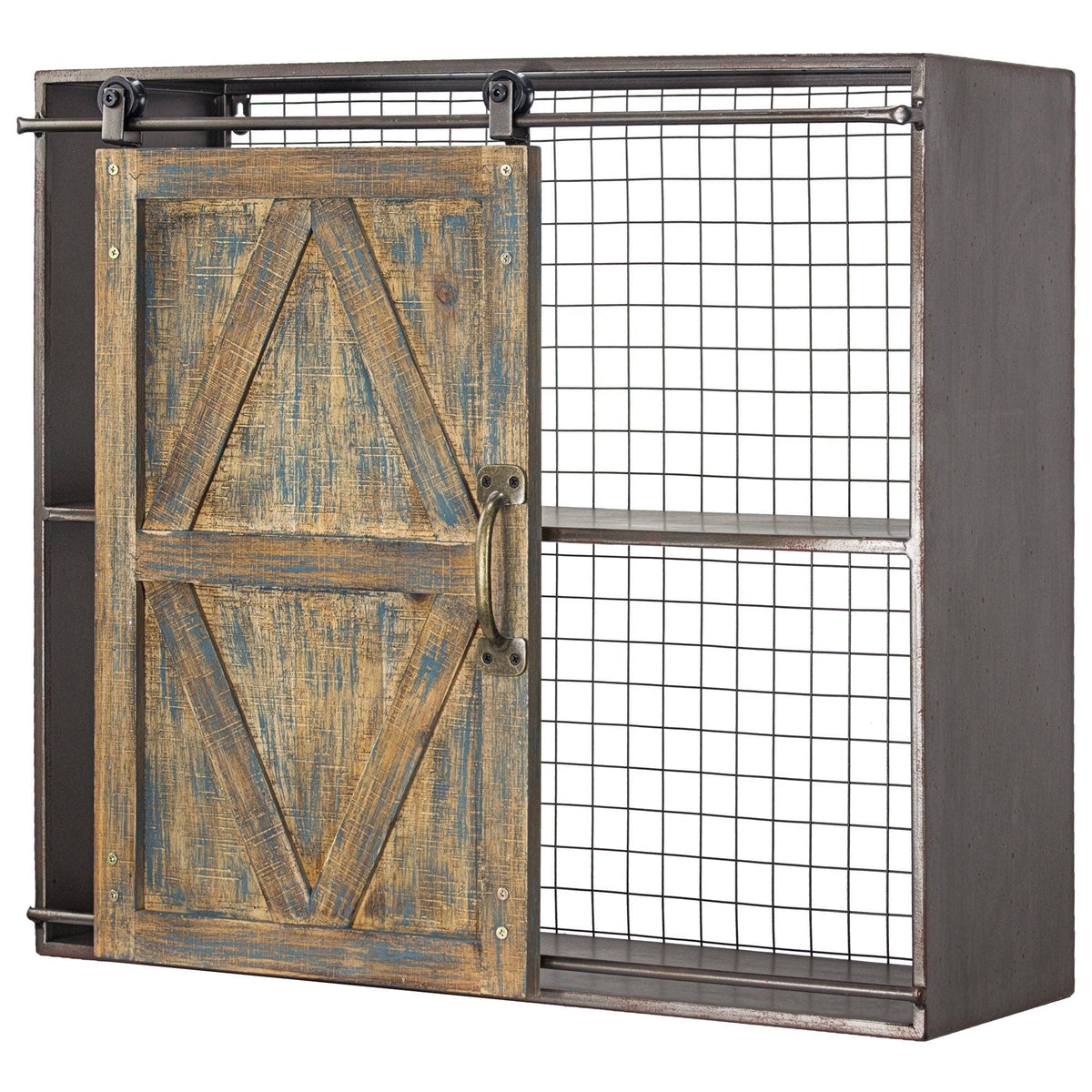 Brown Farmhouse Wall Shelf U72790