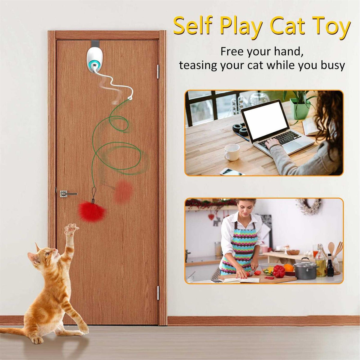 Automatic Hanging Cat String Toy F175723