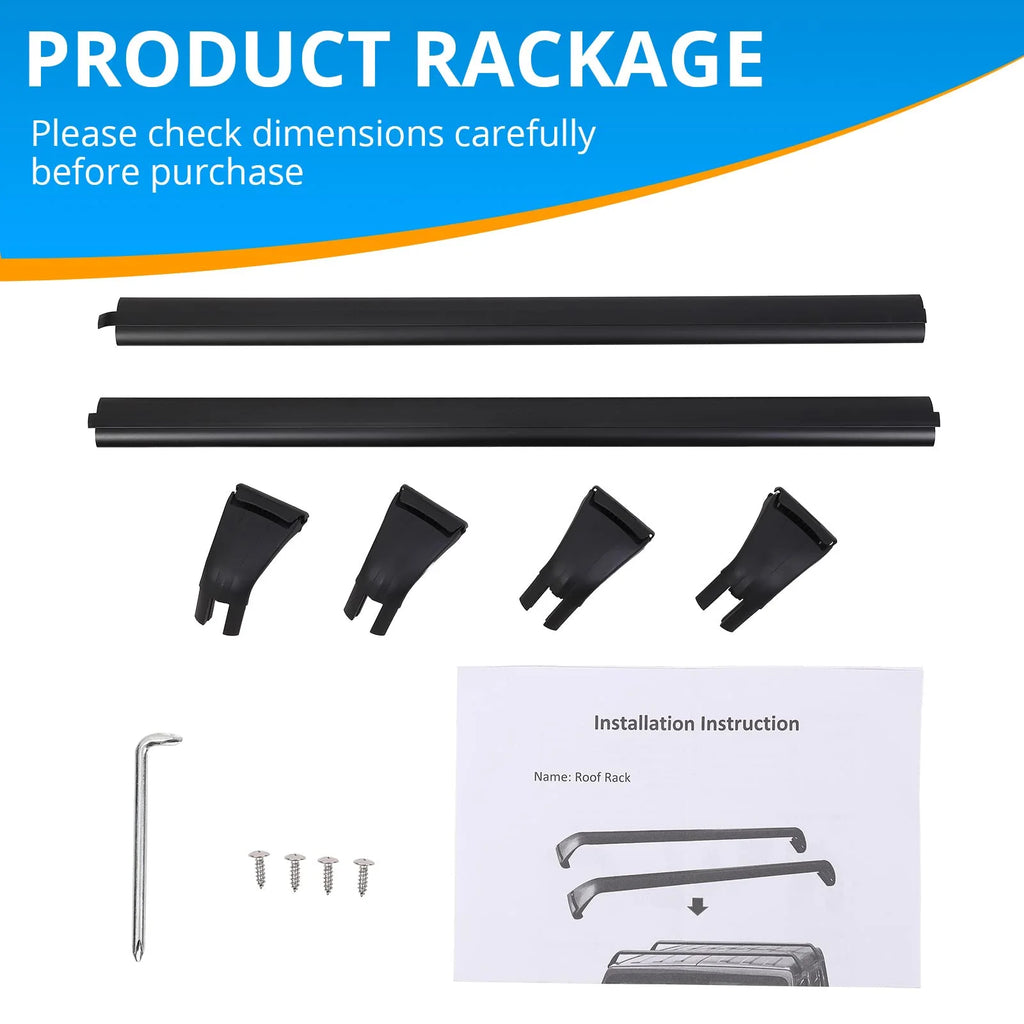 Heavy Duty Steel Roof Rack Cross Bar for Jeep Wrangler JK JL Unlimited G455