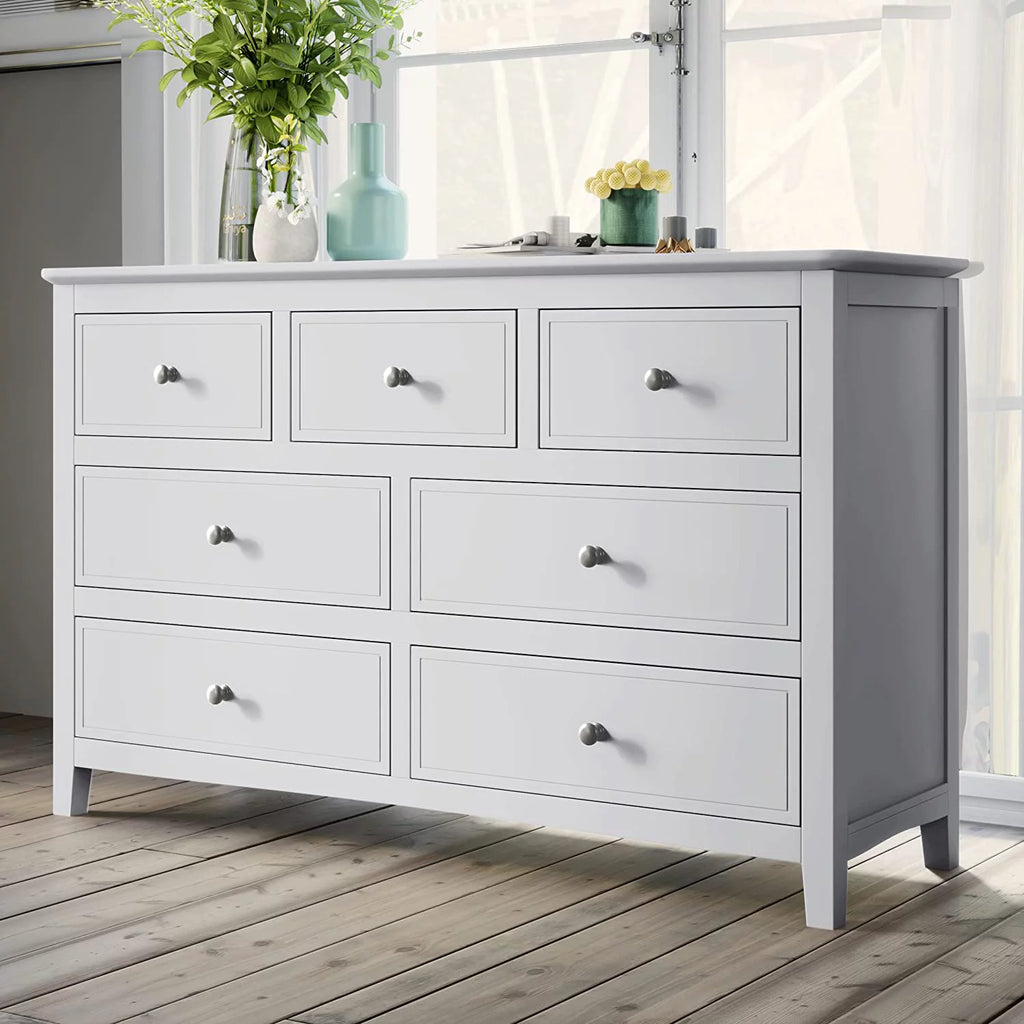 White 3 Piece Wood Bedroom Set with Full Size Bed L2037