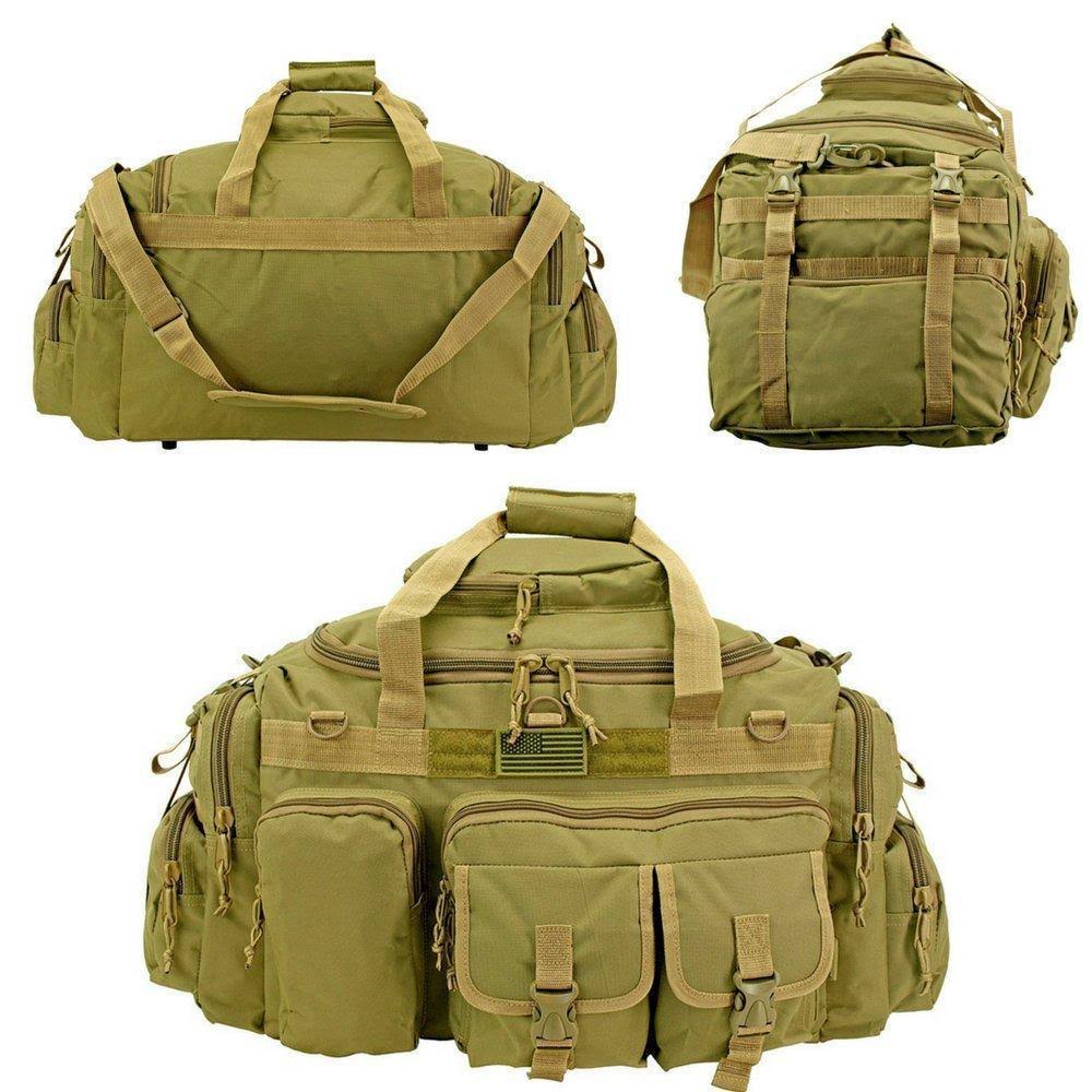 Black Tactical Multi-Pocket Duffel R6280