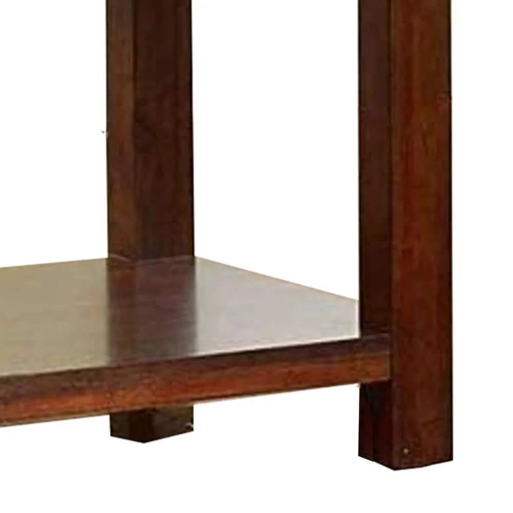 Dark Cherry Open Shelf End Table M912