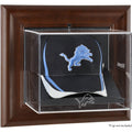 Brown Framed Wall-Mountable Baseball Cap Display Case S168145