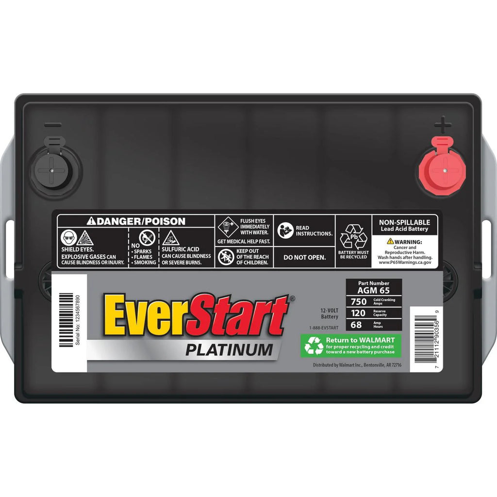 AGM Battery Group Size 65 12 Volt 750 CCA X525