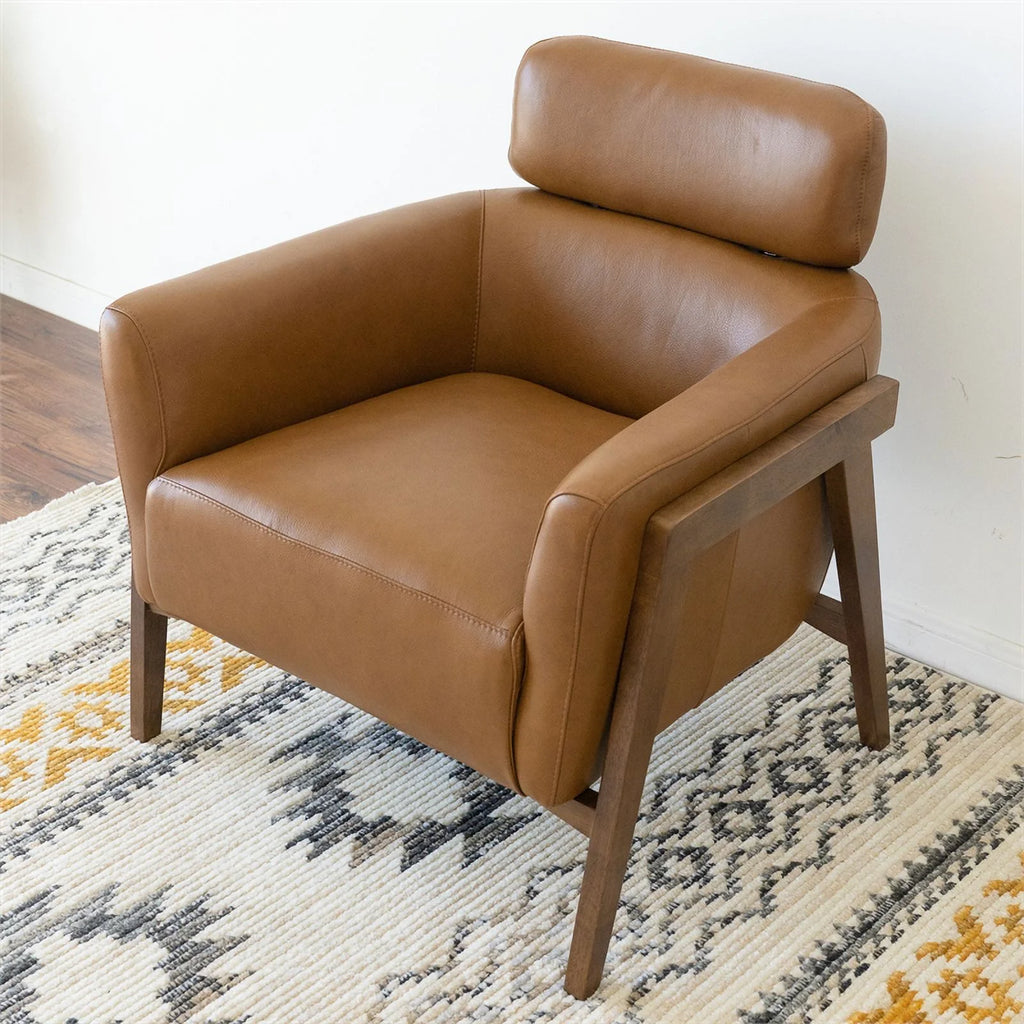 Tan Full Grain Leather Accent Armchair L825121