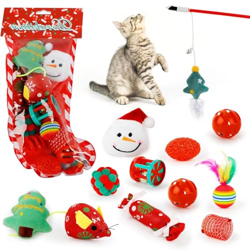 Christmas 12 PCS Catnip Plush Cat Toys P2728