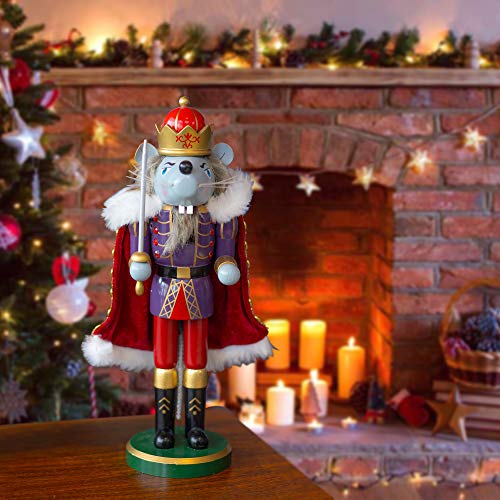 3 Set Christmas Nutcrackers Figures, 7 Inch Handmade Wooden Nutcracker Decorations I11569