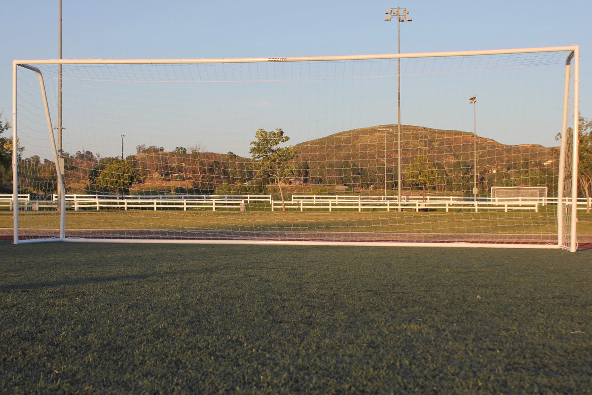 24x8 Regulation Soccer Goal with 3.5mm Nets Galvanized Steel W6414
